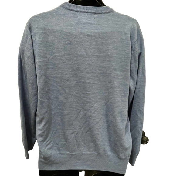Orvis Men’s 100% Merino Wool V-Neck Pullover Sweater‎ Blue Size Medium - Picture 4 of 4